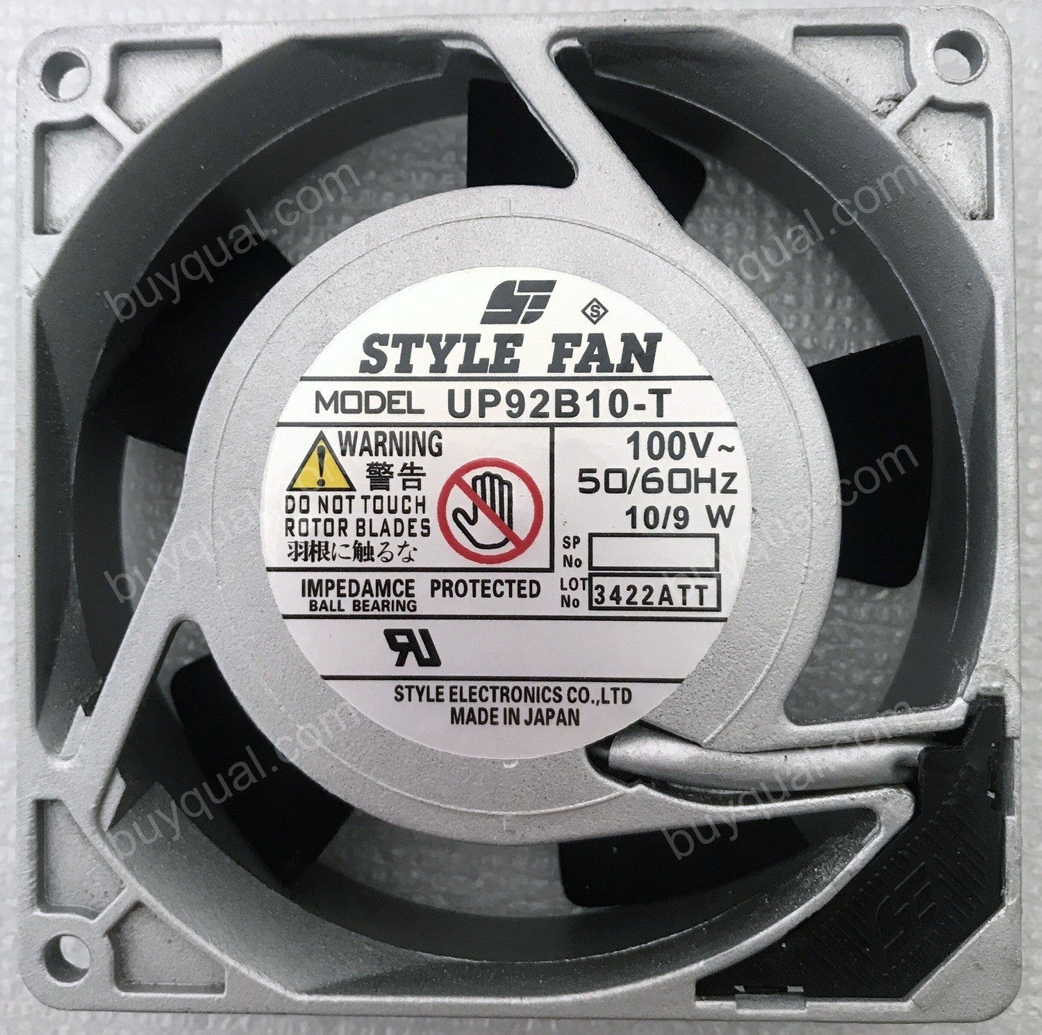 STYLE UP92B10-T 100V 10/9W Cooling Fan STYLE UP92B10-T 100V 10/9W Cooling Fan